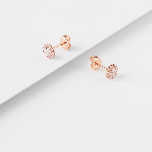 9K Rose Gold Flat Ball Stud Earrings – Simon Curwood Jewellers