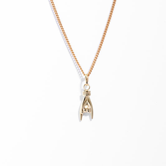 9K Yellow Gold Hand Pendant