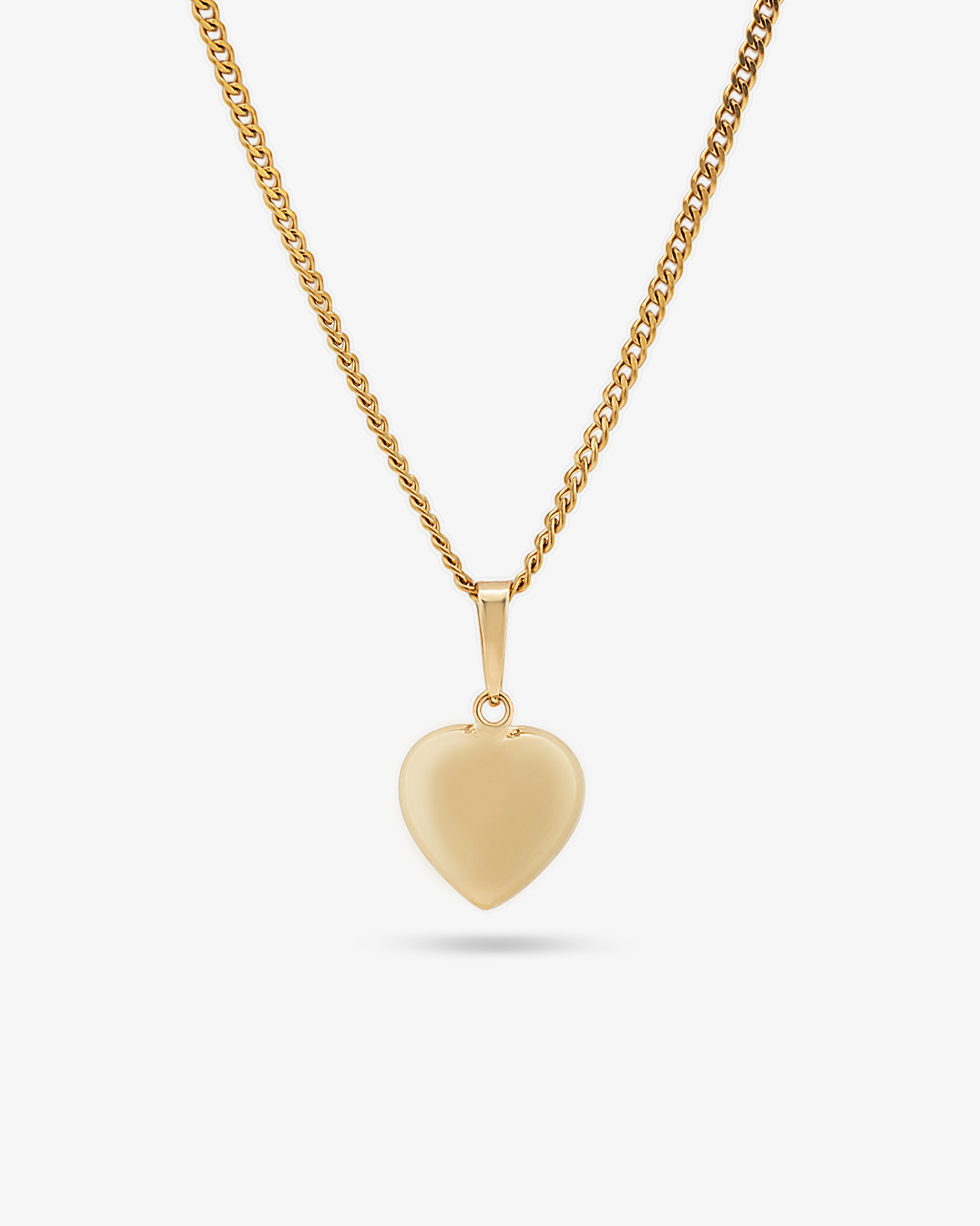9K Yellow Gold Small Heart Pendant 9mm