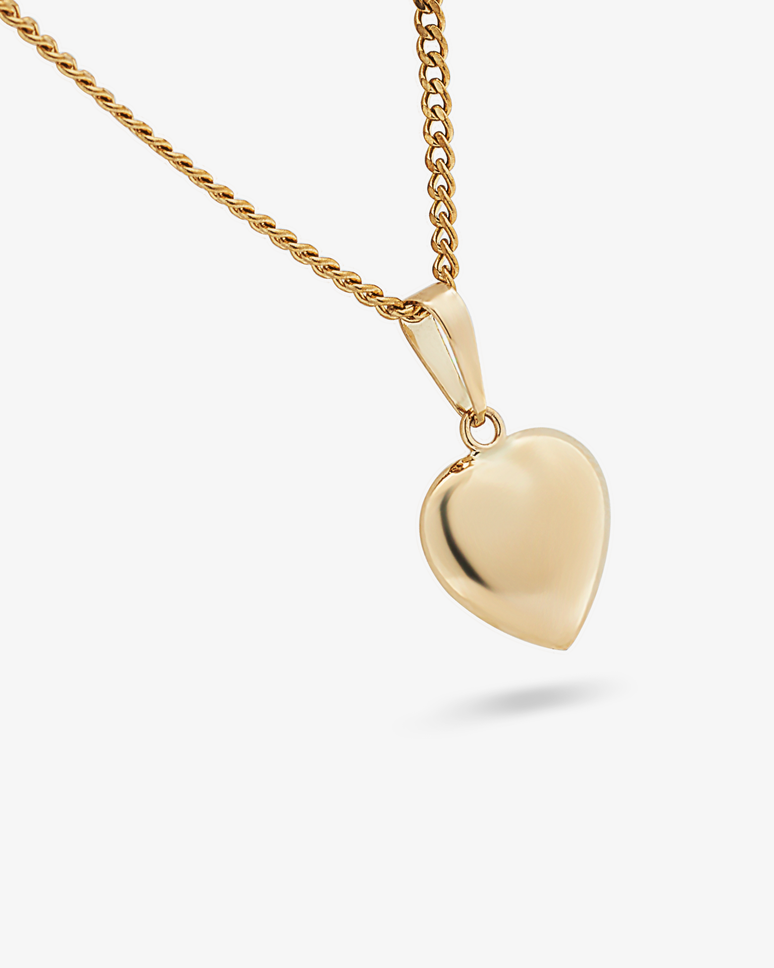 9K Yellow Gold Small Heart Pendant 9mm