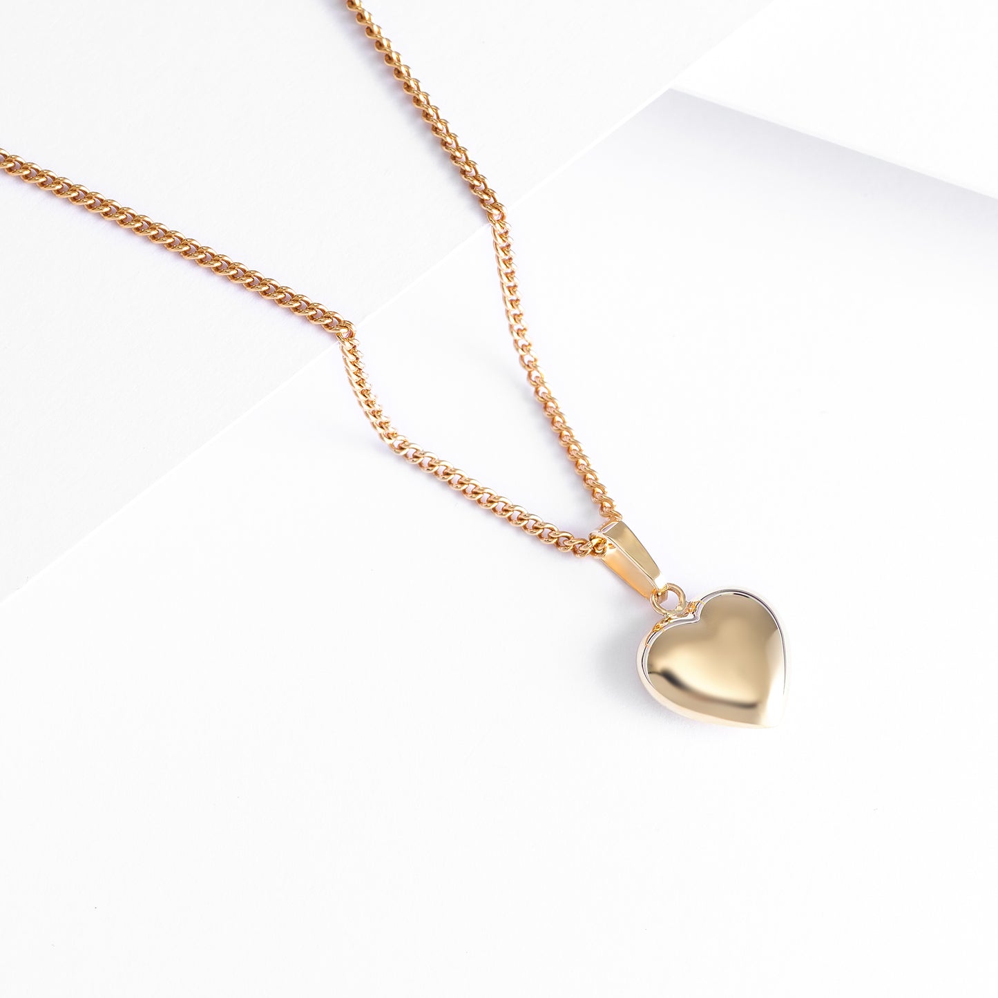 9K Yellow Gold Small Heart Pendant 9mm