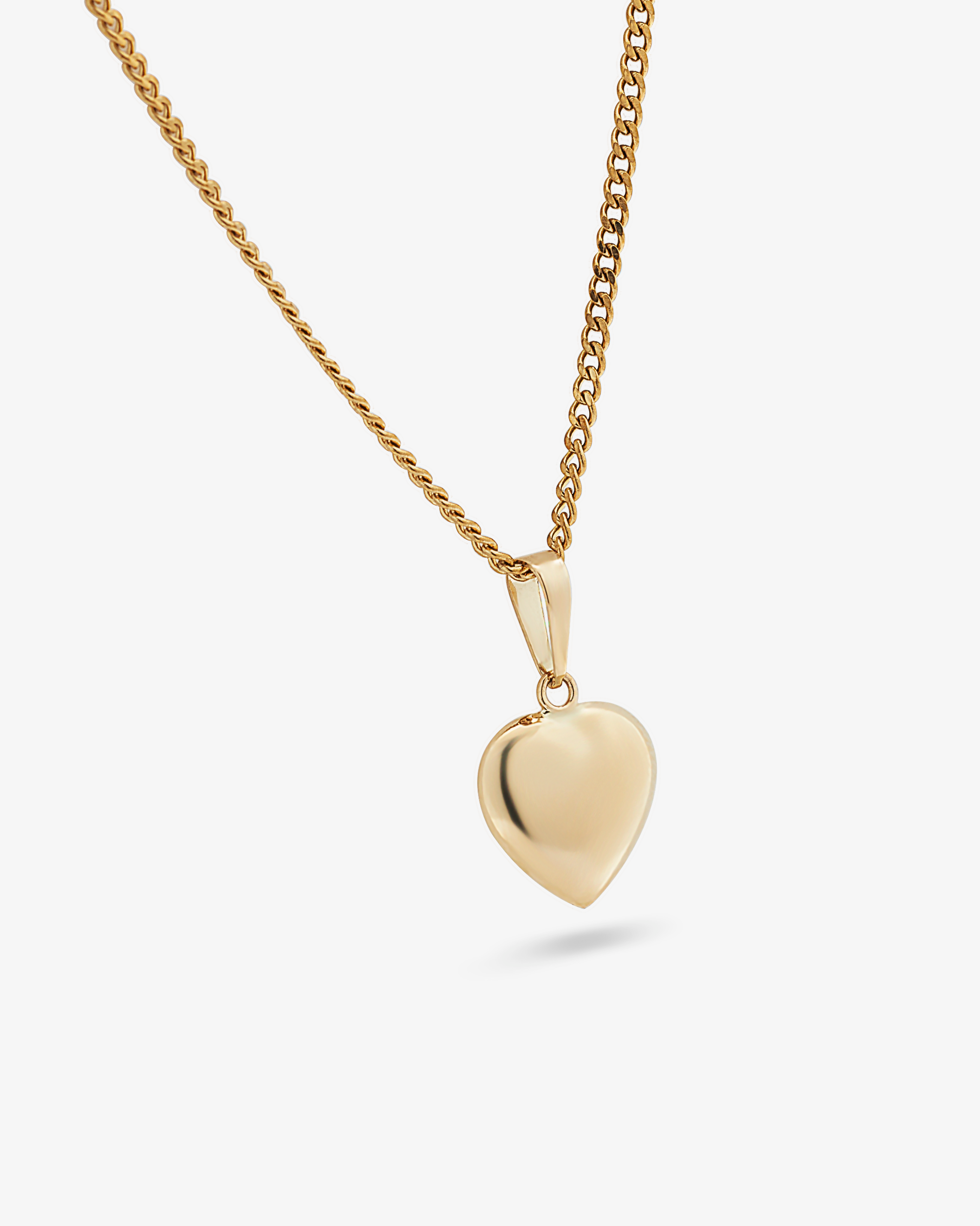 9K Yellow Gold Small Heart Pendant 9mm
