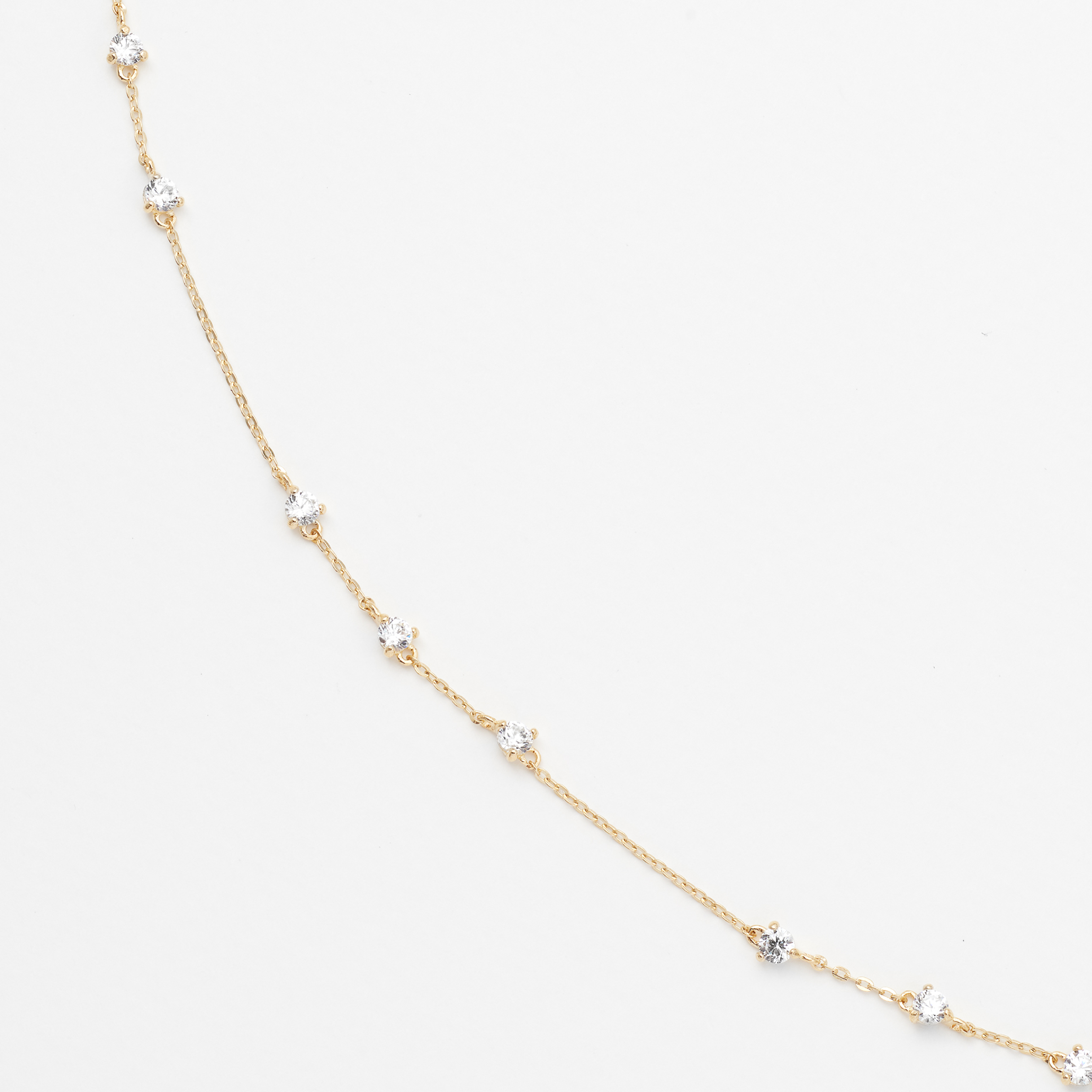 9K Yellow Gold Dainty Zirconia Bracelet
