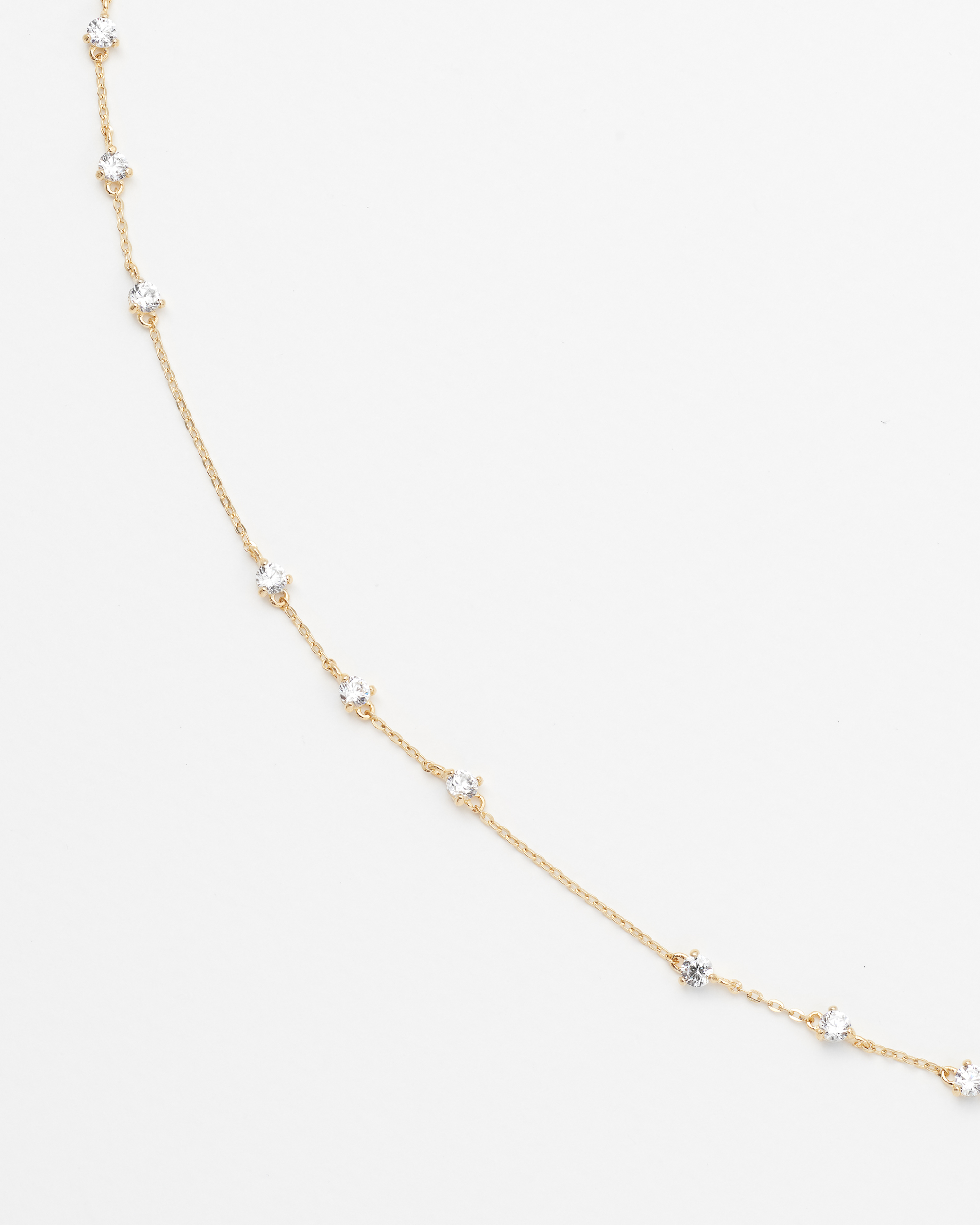 9K Yellow Gold Dainty Zirconia Bracelet