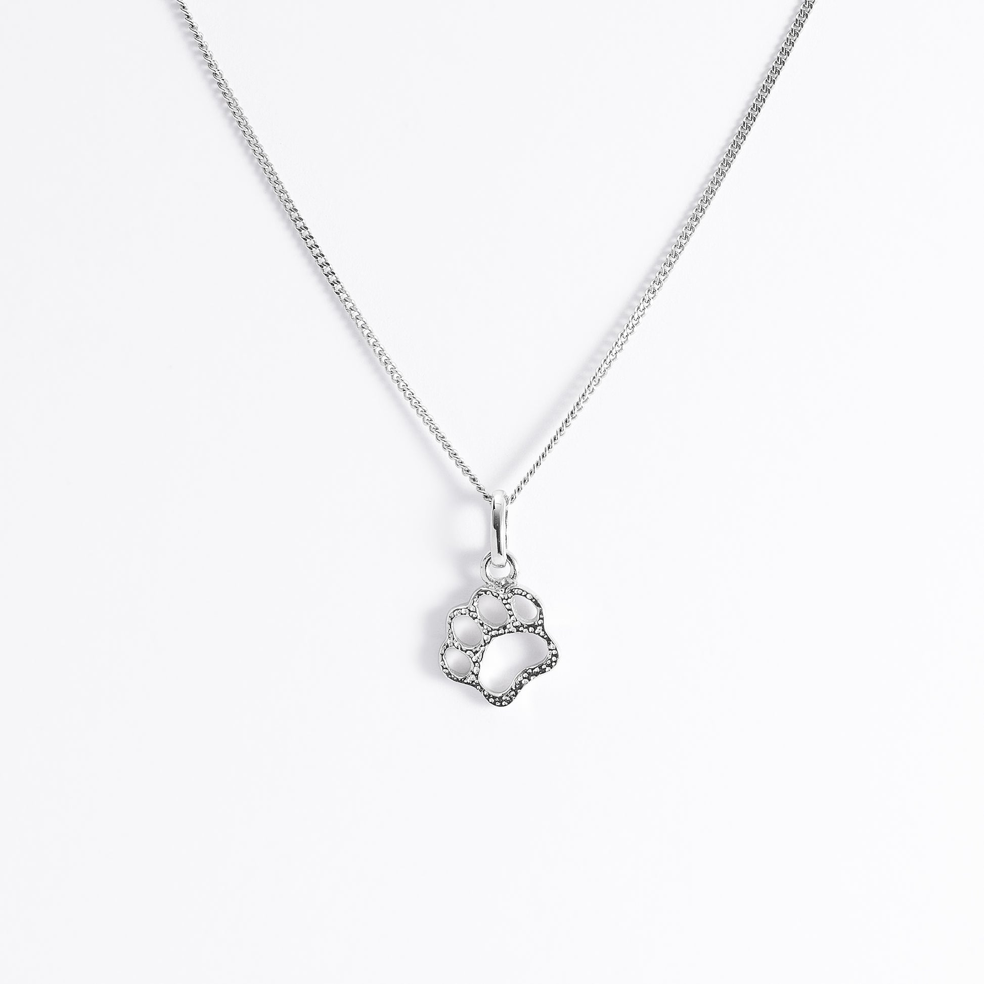 Sterling Silver Paw Print Pendant – Simon Curwood Jewellers