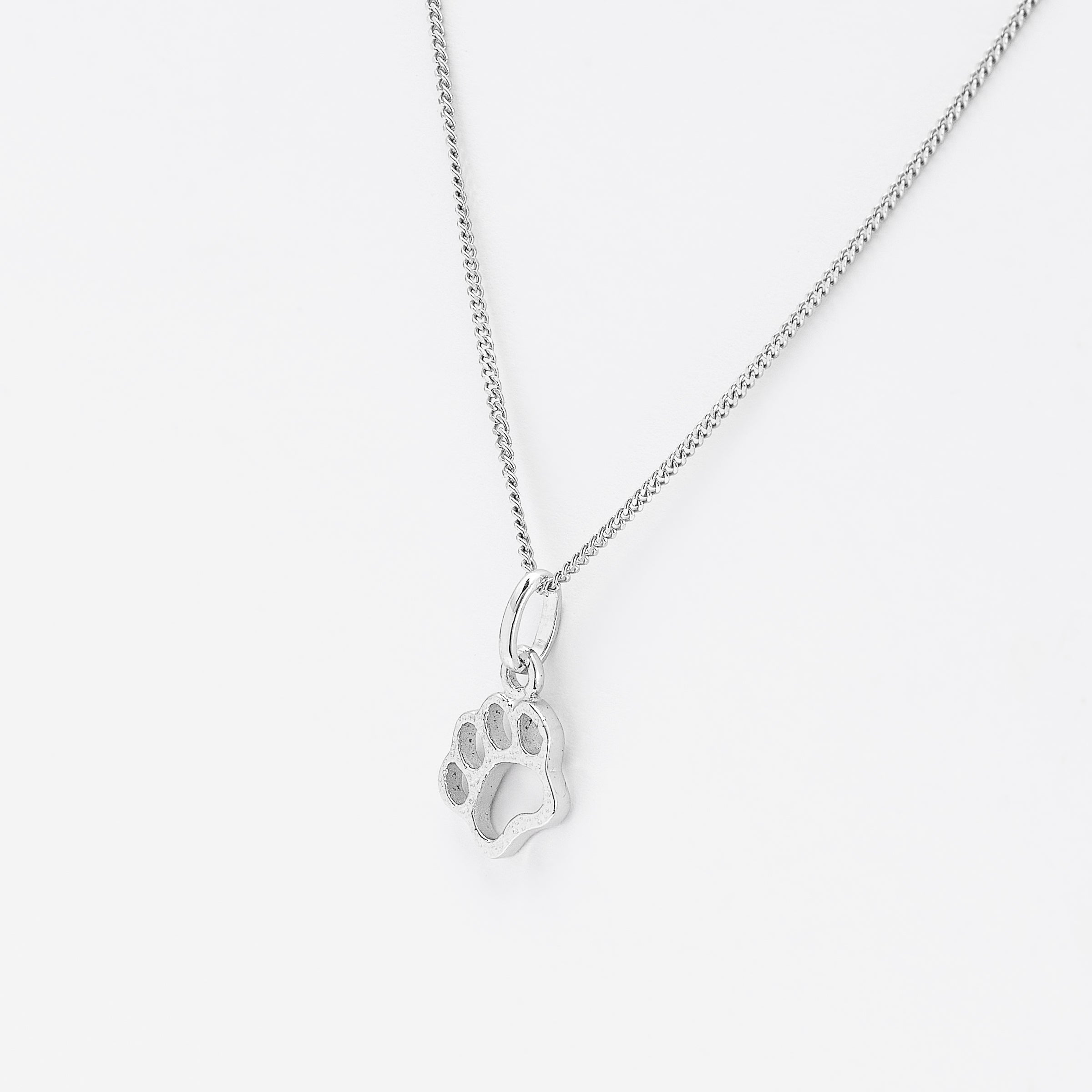 Sterling Silver Paw Print Pendant