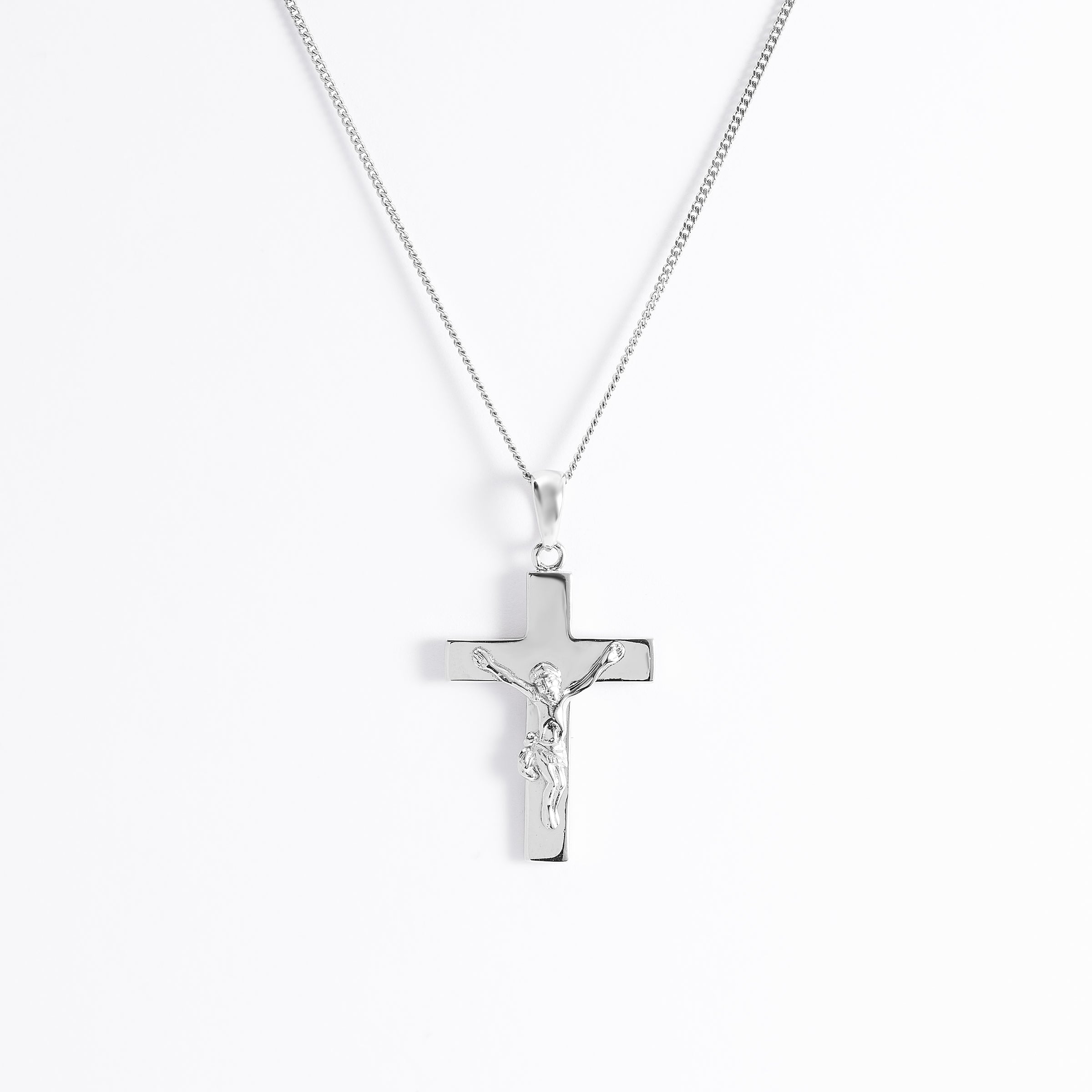 Sterling Silver Crucifix Pendant 17x25mm