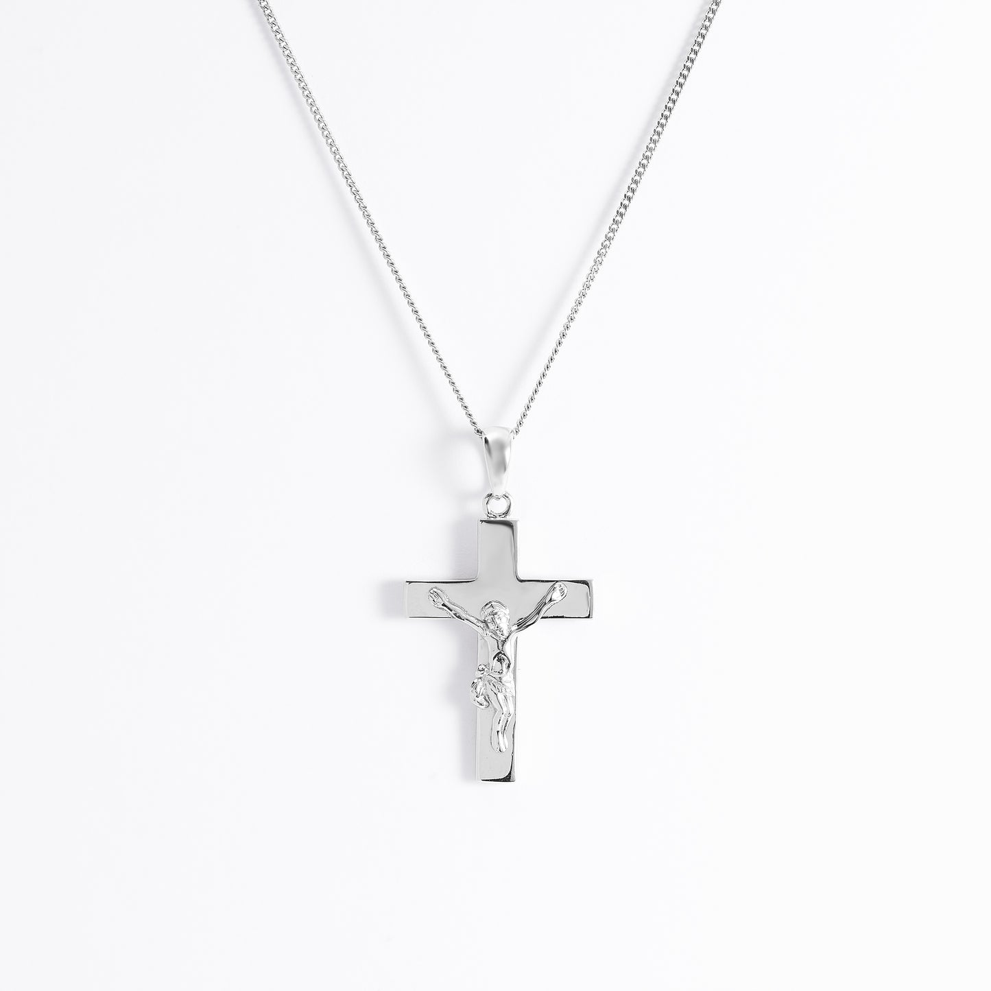 Sterling Silver Crucifix Pendant 17x25mm