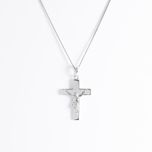 Sterling Silver Crucifix Pendant 17x25mm