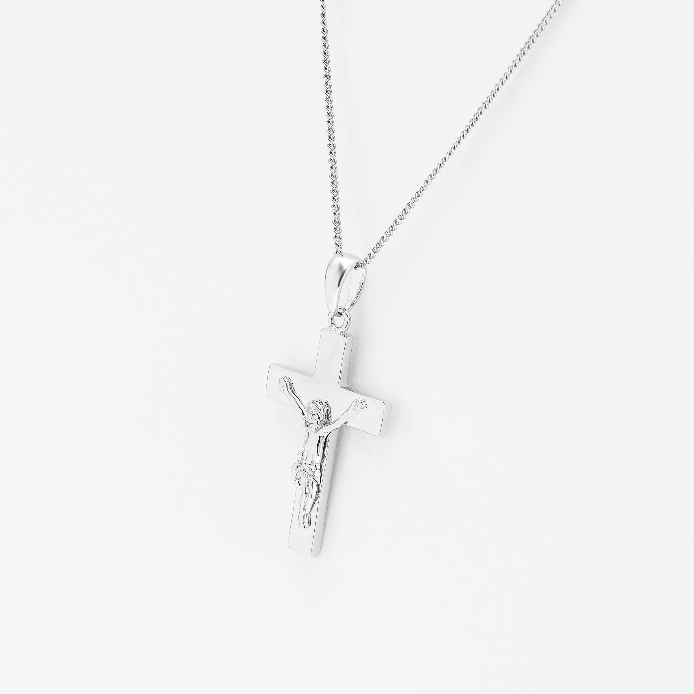 Sterling Silver Crucifix Pendant 17x25mm
