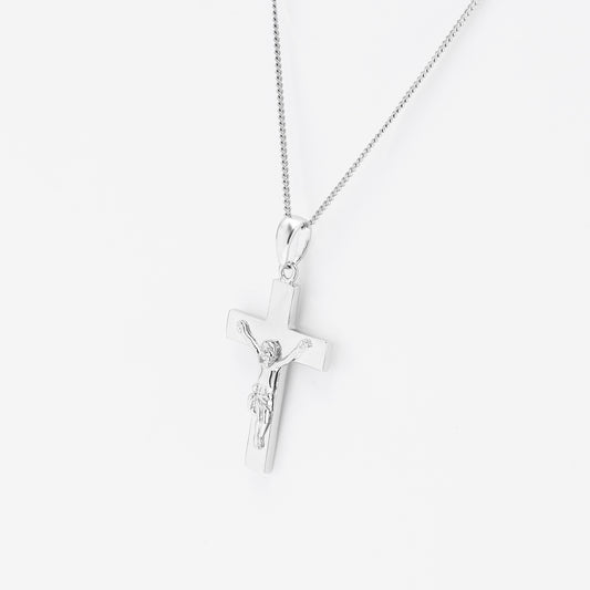 Sterling Silver Crucifix Pendant 17x25mm