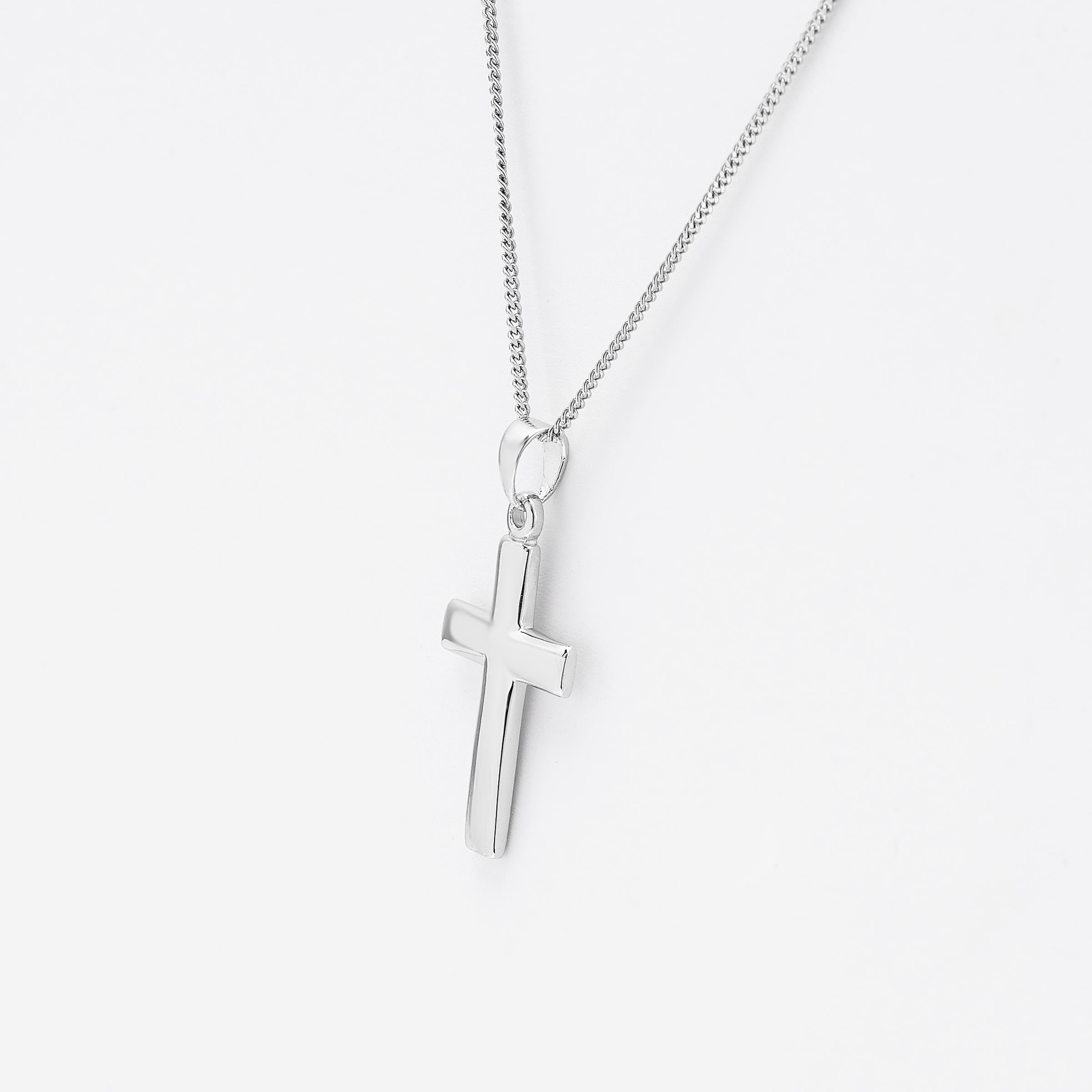 Sterling Silver Plain Cross Pendant 20x13mm