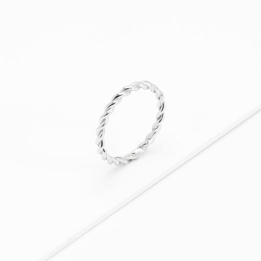 Sterling Silver Twist Band Ring