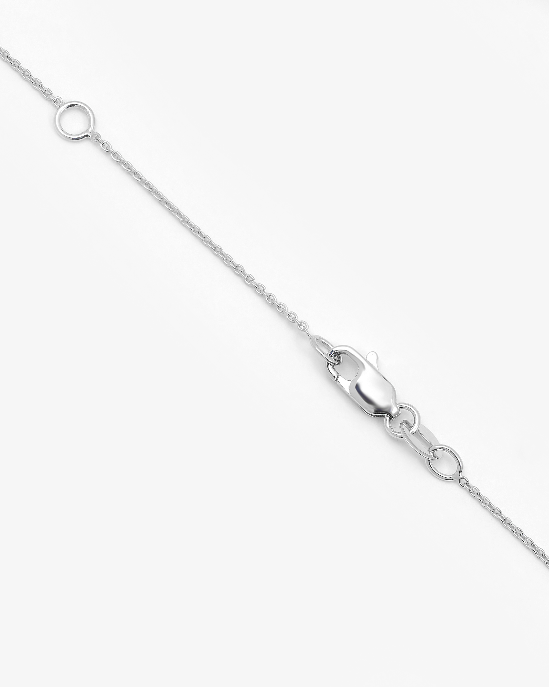 9K White Gold Round Brilliant Lab Diamond Solitaire Slider Pendant 0.50ct