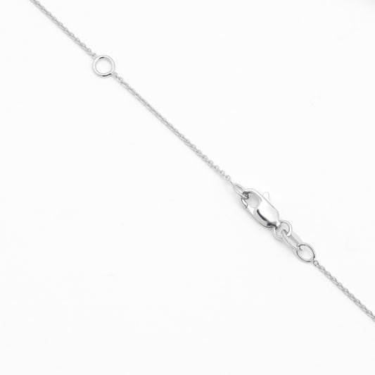 9K White Gold Round Brilliant Lab Diamond Solitaire Slider Pendant 0.50ct