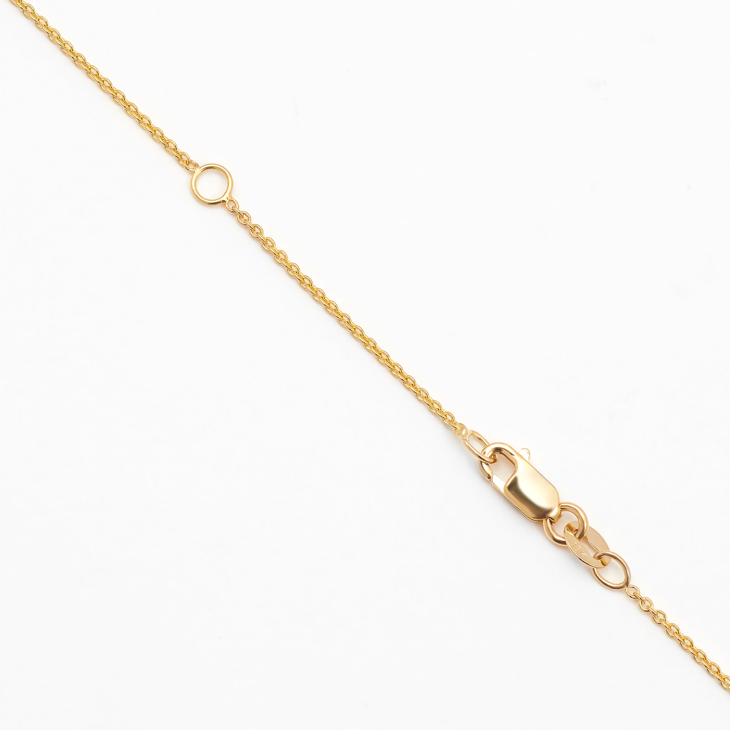 18K Yellow Gold Round Brilliant Lab Diamond Solitaire Slider Pendant 1.0ct