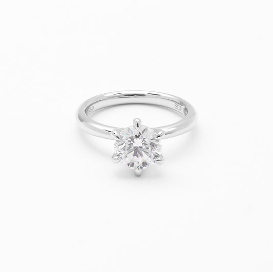 Platinum Round Brilliant Lab Diamond Solitaire Engagement Ring 2.0ct