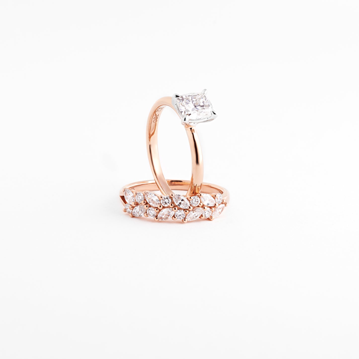9K White Gold Lab Diamond Dress Ring 0.72tdw