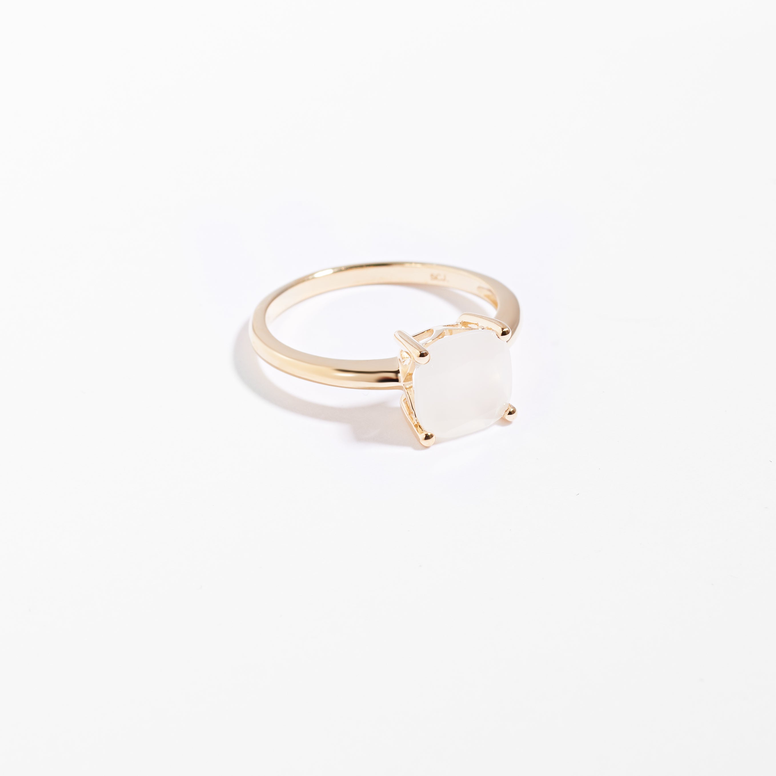 9K Yellow Gold Moonstone June Birthstone Ring