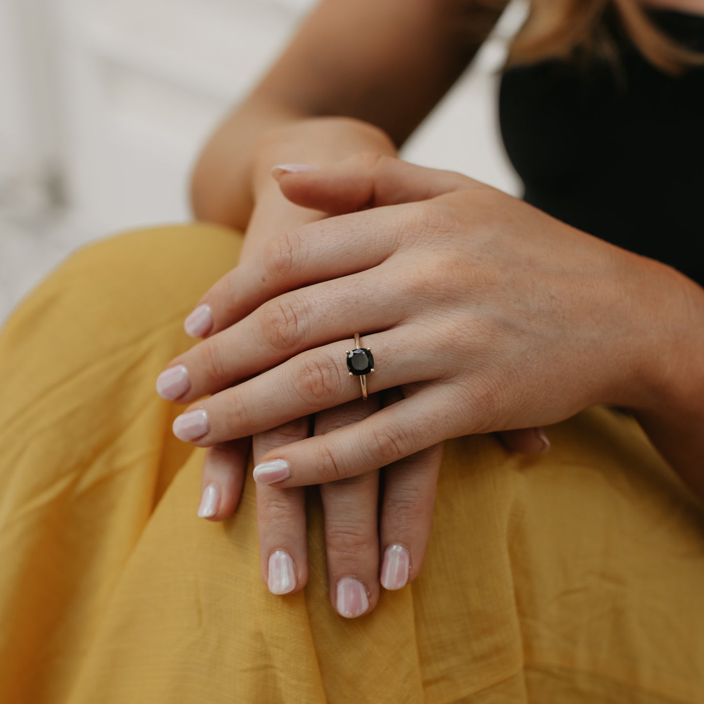 9K Yellow Gold Sapphire September Birthstone Ring