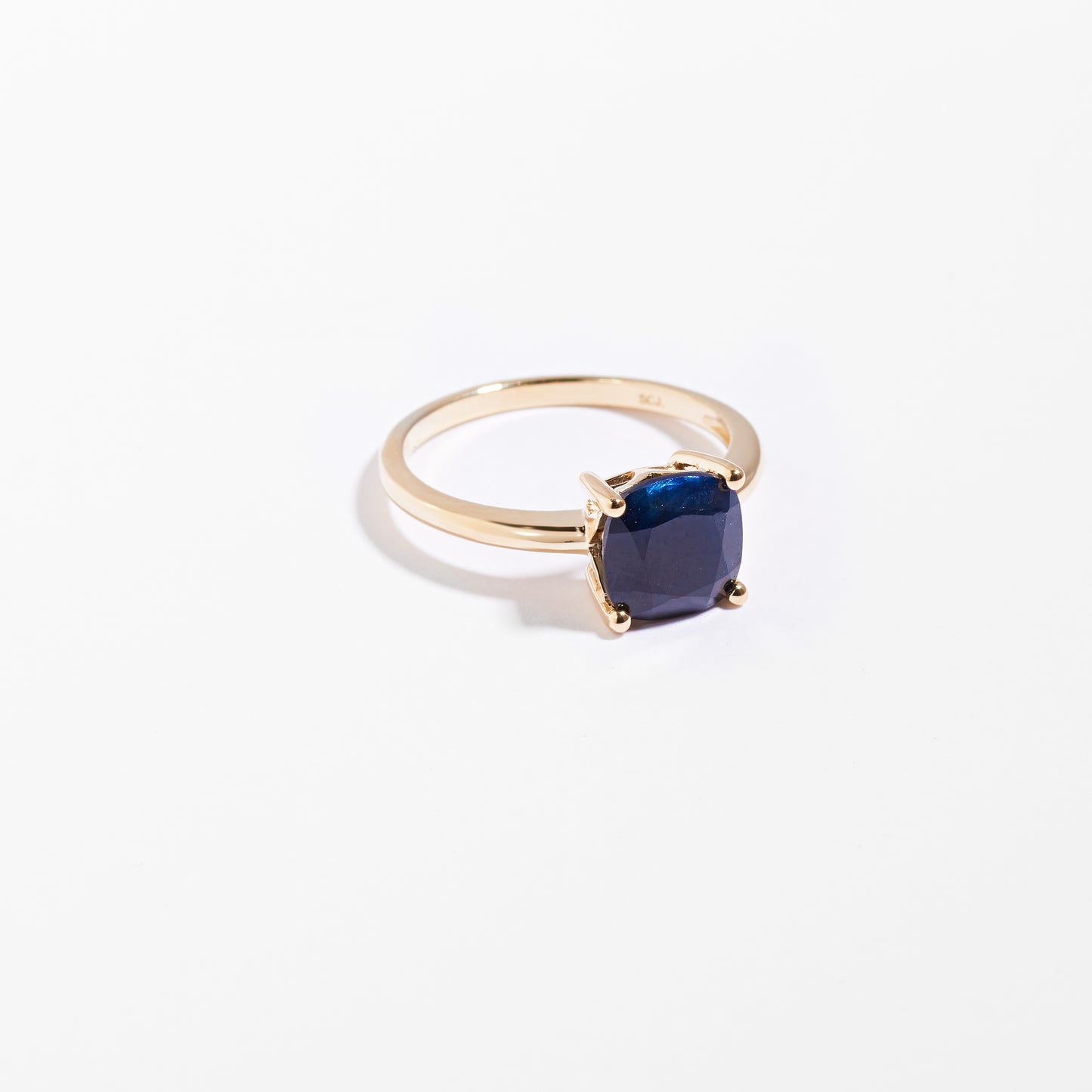 9K Yellow Gold Sapphire September Birthstone Ring