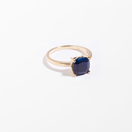 9K Yellow Gold Sapphire September Birthstone Ring