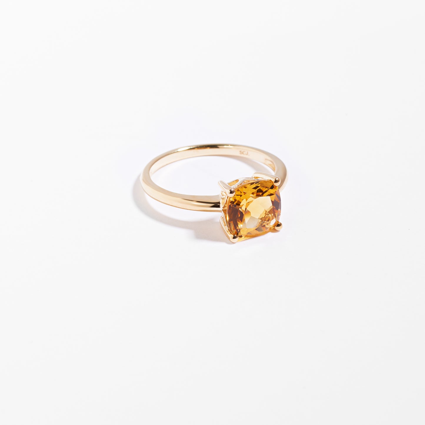 9K Yellow Gold Citrine November Birthstone Ring