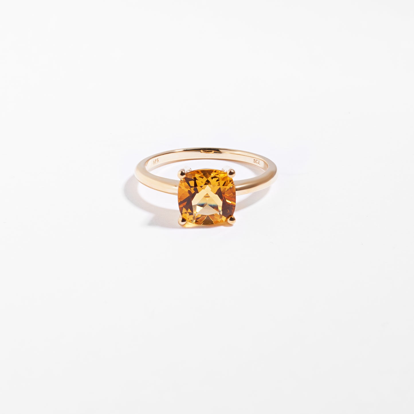 9K Yellow Gold Citrine November Birthstone Ring