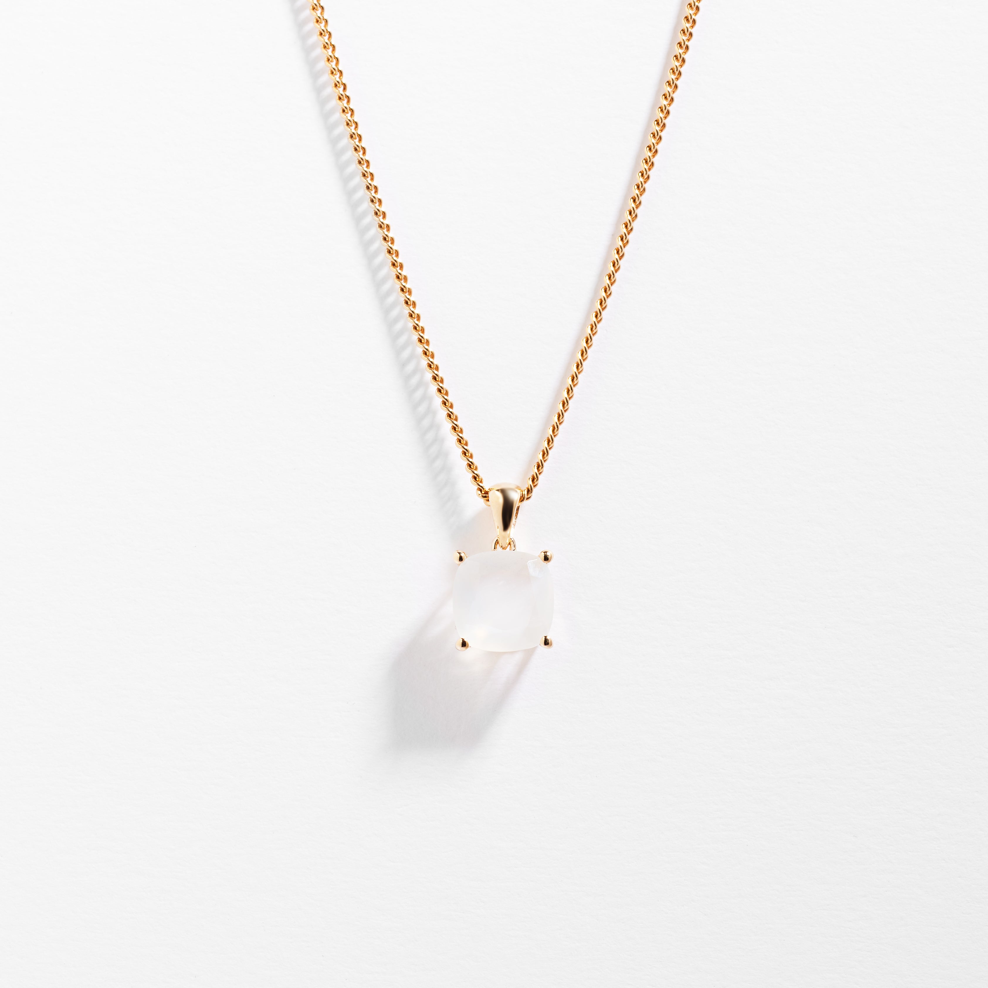 9K Yellow Gold Moonstone June Birthstone Pendant