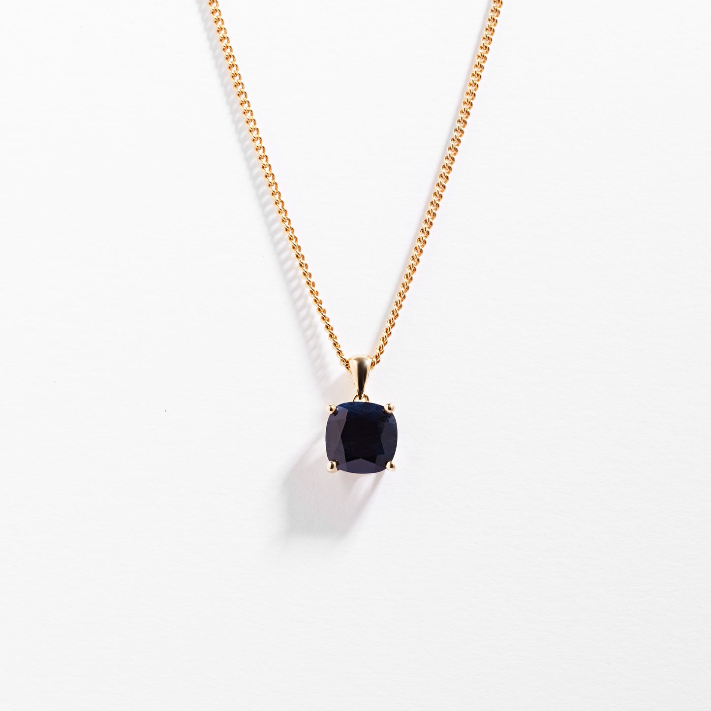 9K Yellow Gold Sapphire September Birthstone Pendant