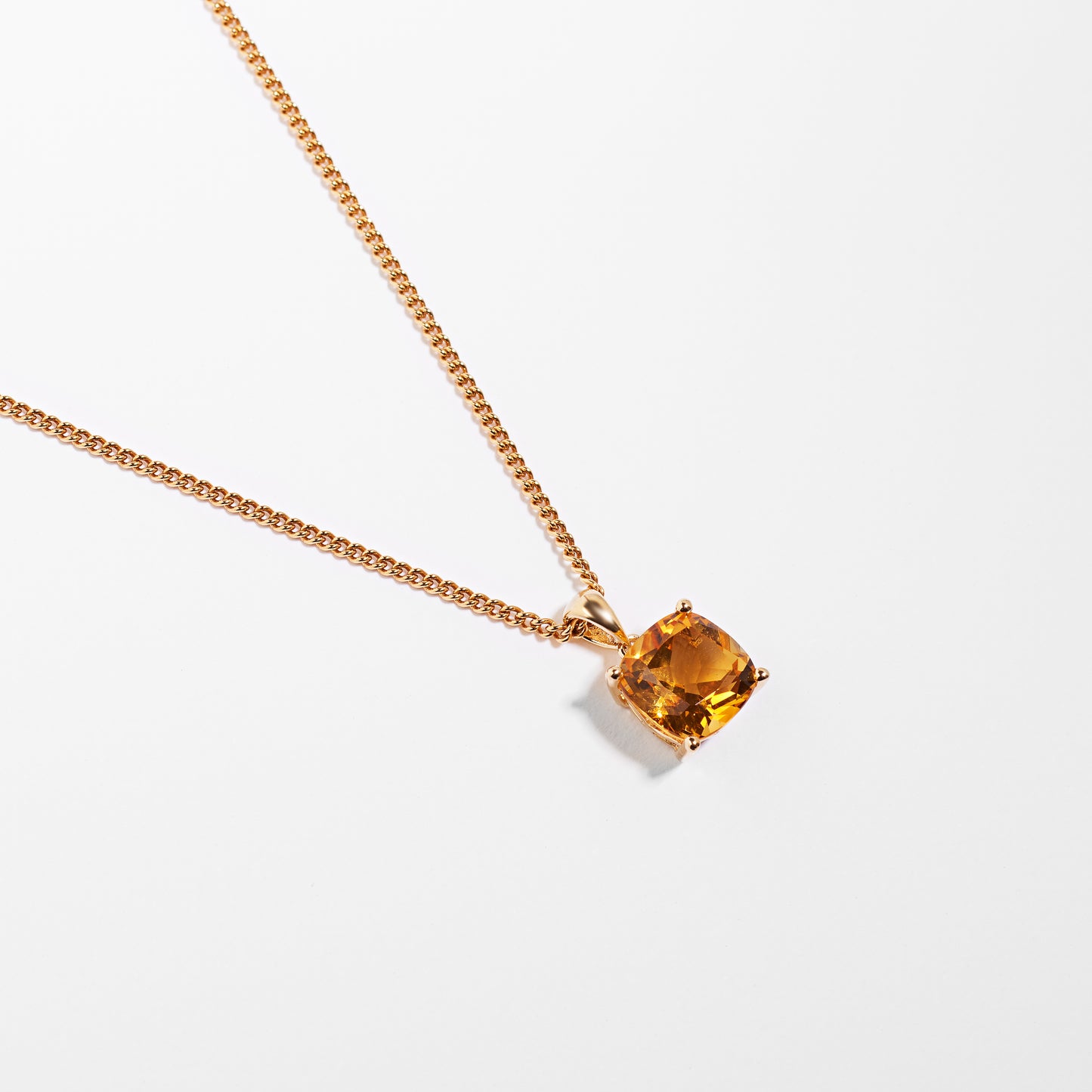 9K Yellow Gold Citrine November Birthstone Pendant