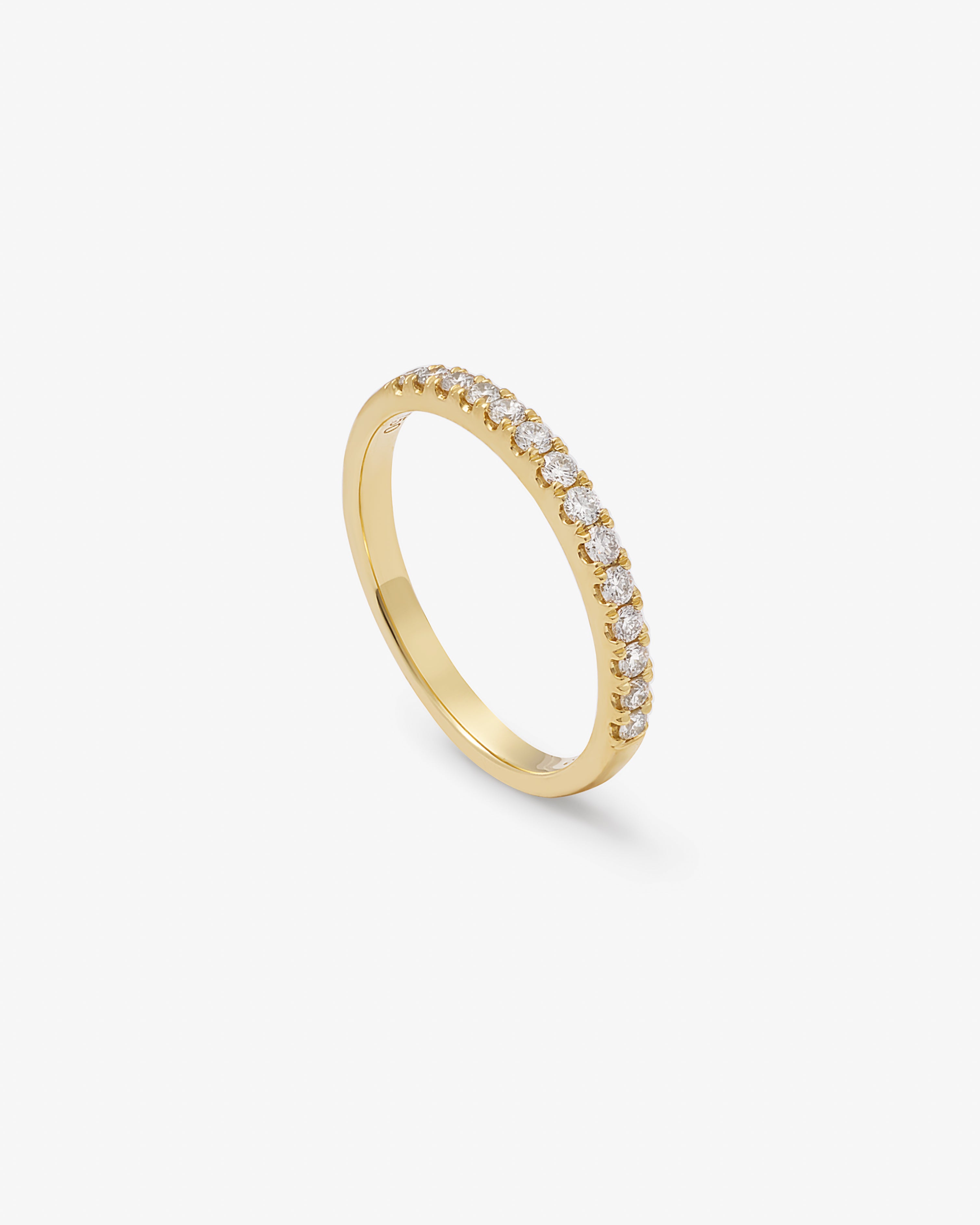 18K Yellow Gold Round Brilliant Diamond Band 0.24tdw