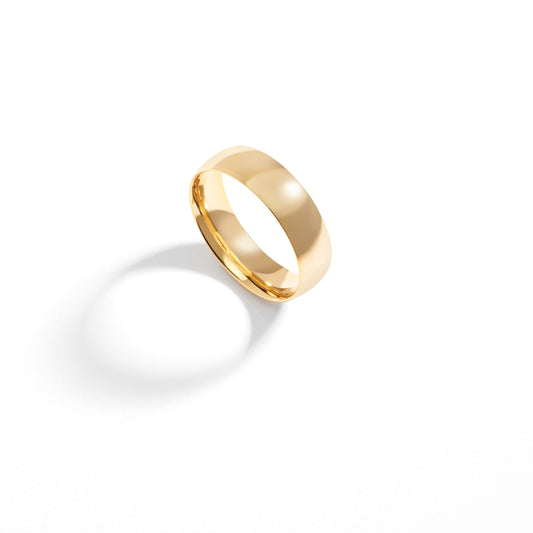 9K Yellow Gold 9mm Comfort Fit Band Ring