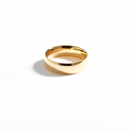 9K Yellow Gold 9mm Comfort Fit Band Ring