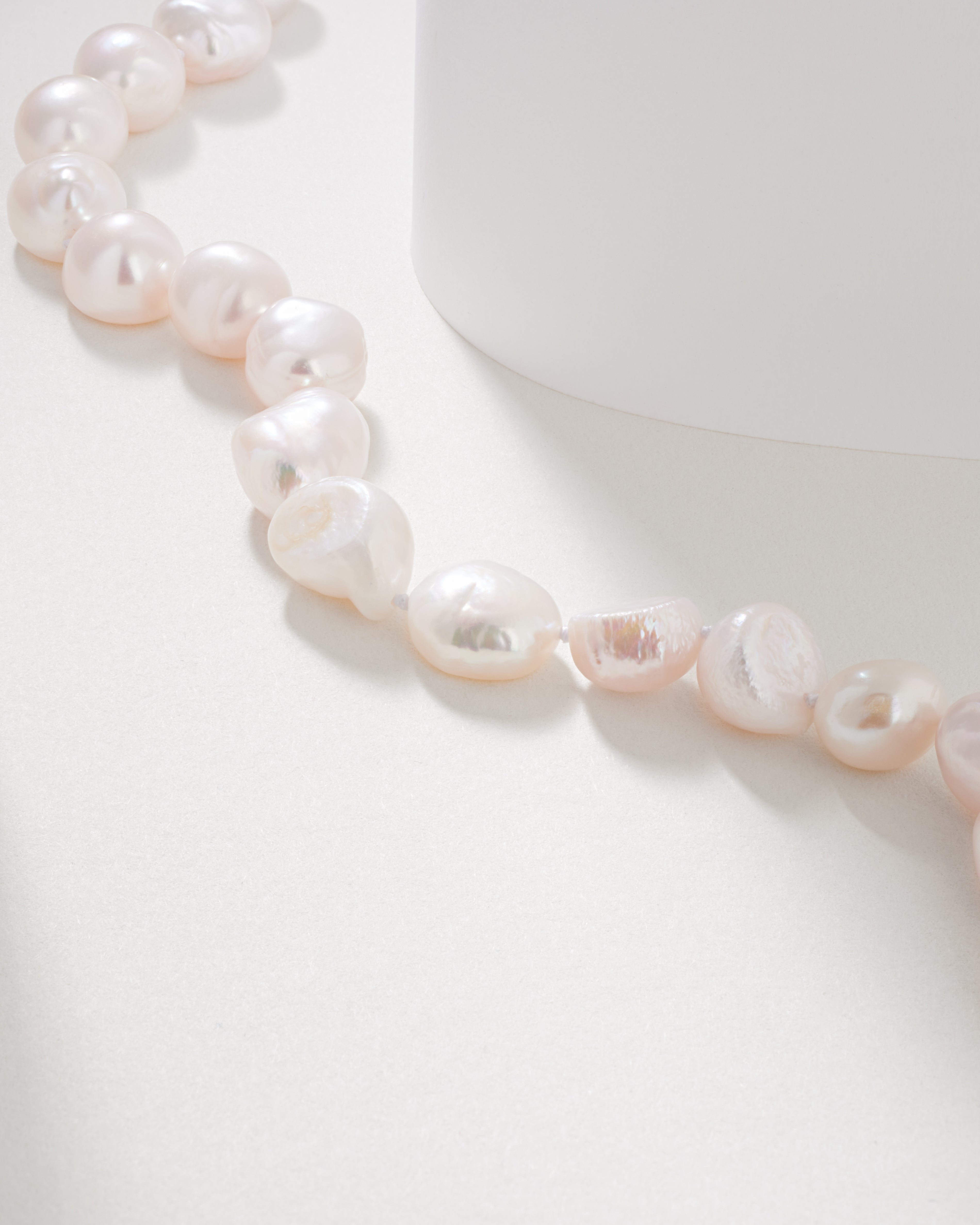 Silver Keshi Freshwater Pearl strand 10m with Bolt Ring Clasp