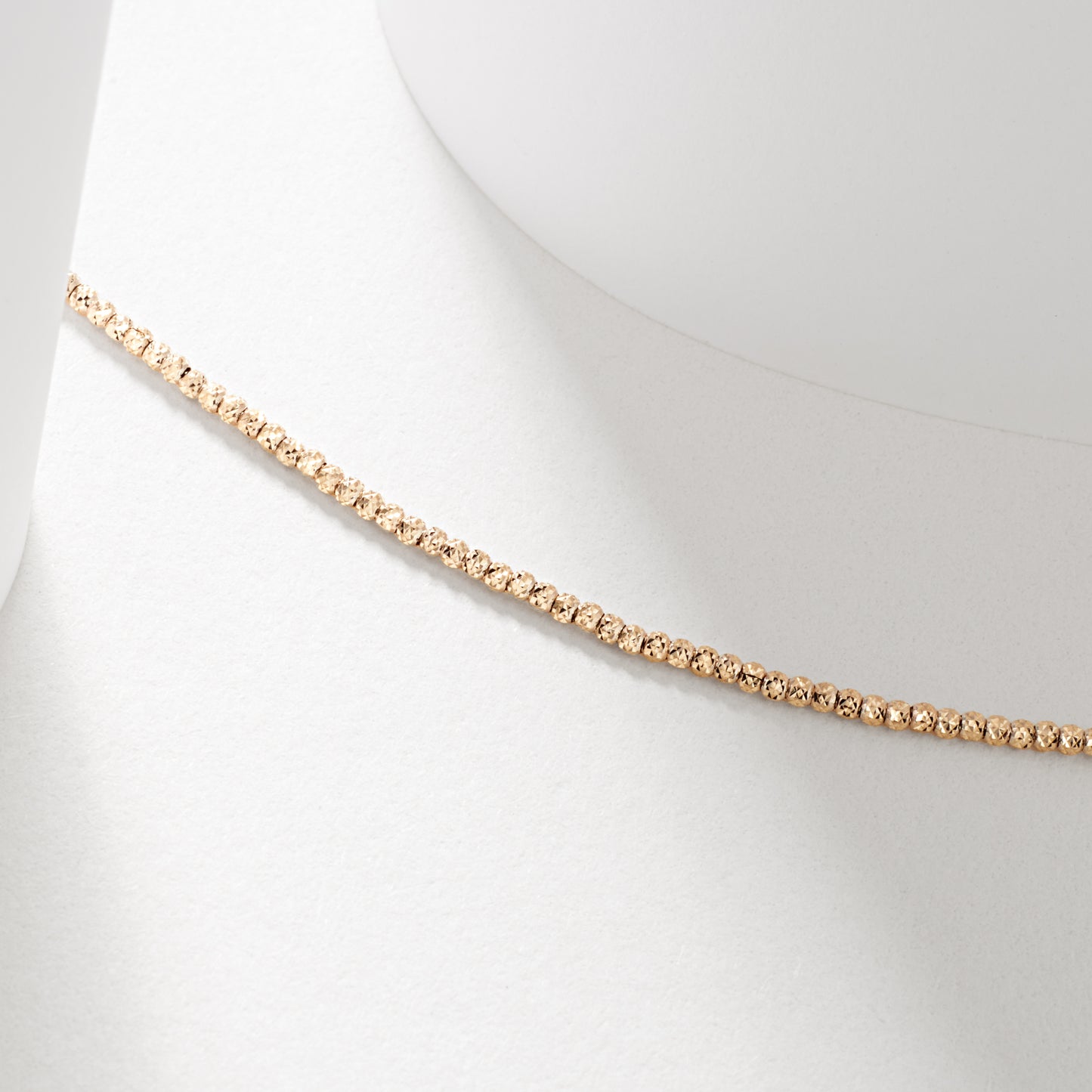 9K Yellow Gold Diamond Cut Sparkle Bracelet 19cm