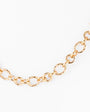 9K yellow gold solid alternating oval and round link chain, 45cm