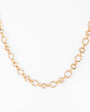 9K yellow gold solid alternating oval and round link chain, 45cm