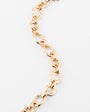 9K yellow gold solid alternating oval and round link bracelet, 19cm
