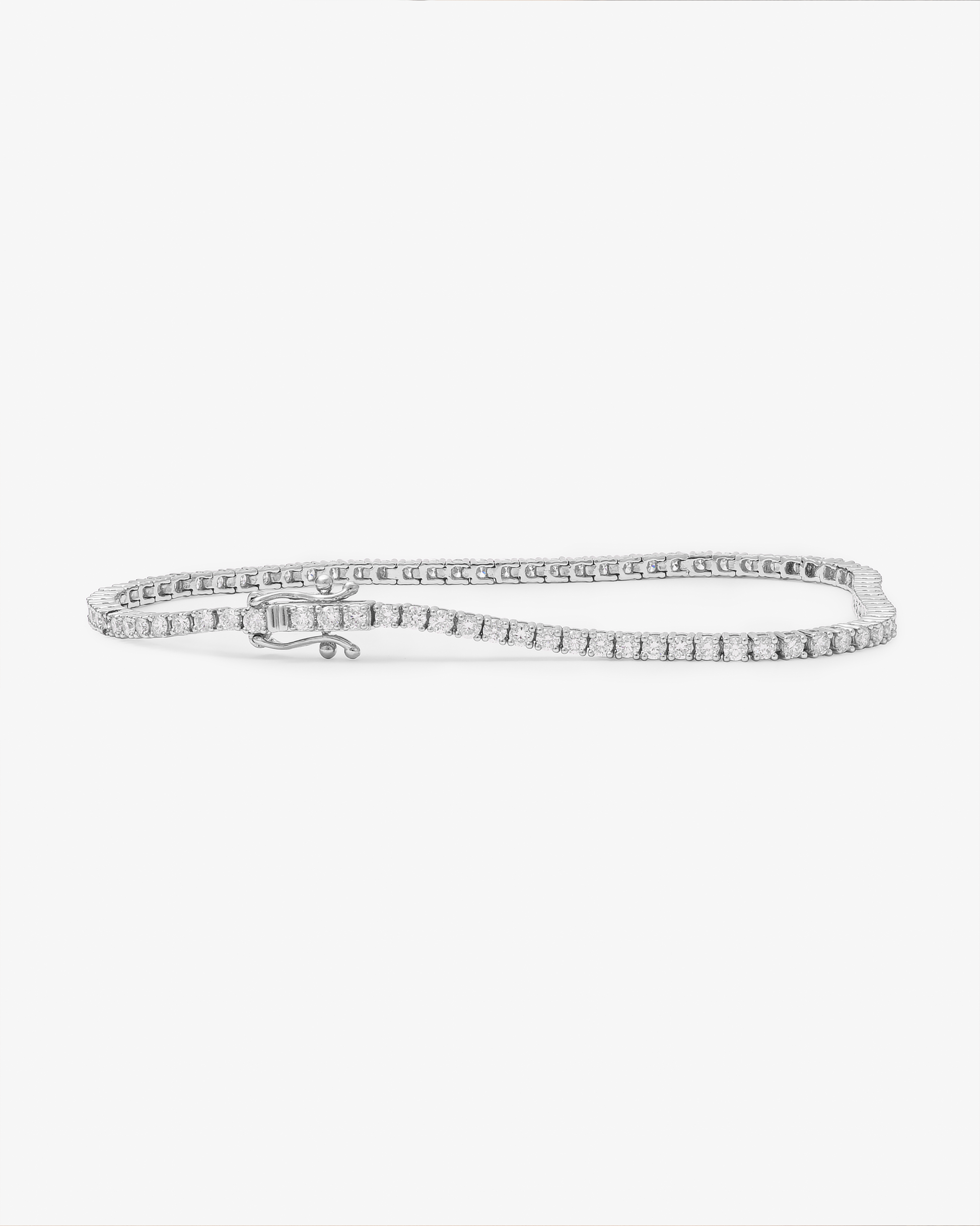 9K White Gold Lab Diamond Tennis Bracelet 2.0tdw