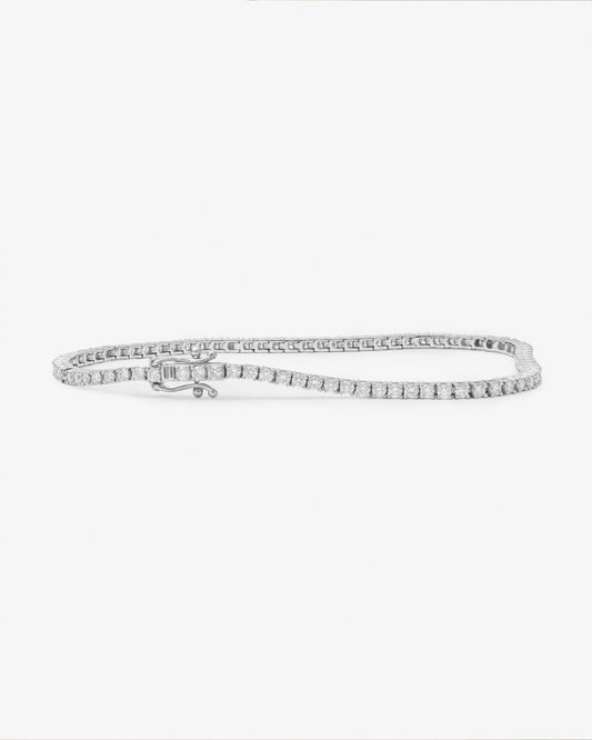 9K White Gold Lab Diamond Tennis Bracelet 2.0tdw