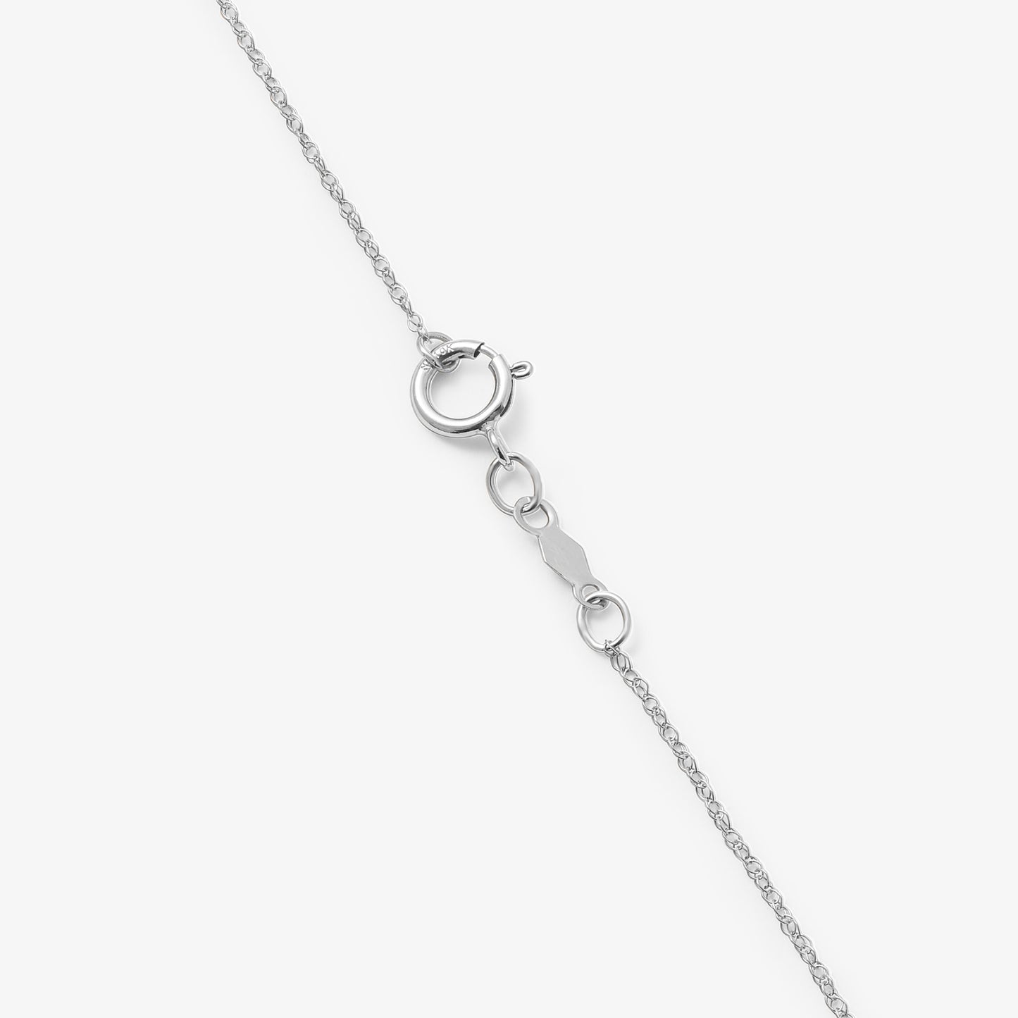 9K White Gold 0.60ct Round Brilliant Lab Diamond Pendant With Delicate Chain