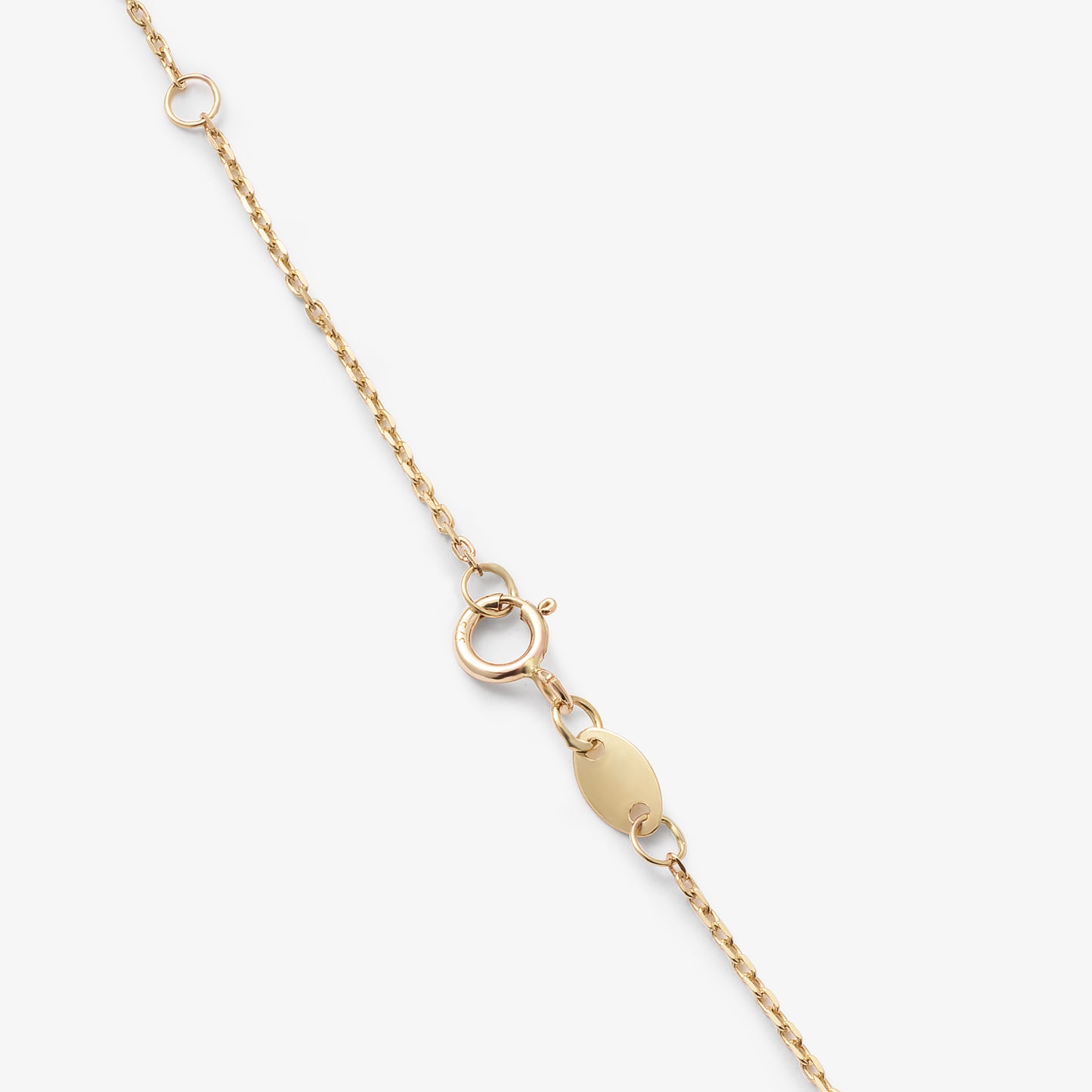 9K Yellow Gold Baroque Pearl Station Necklace 45cm