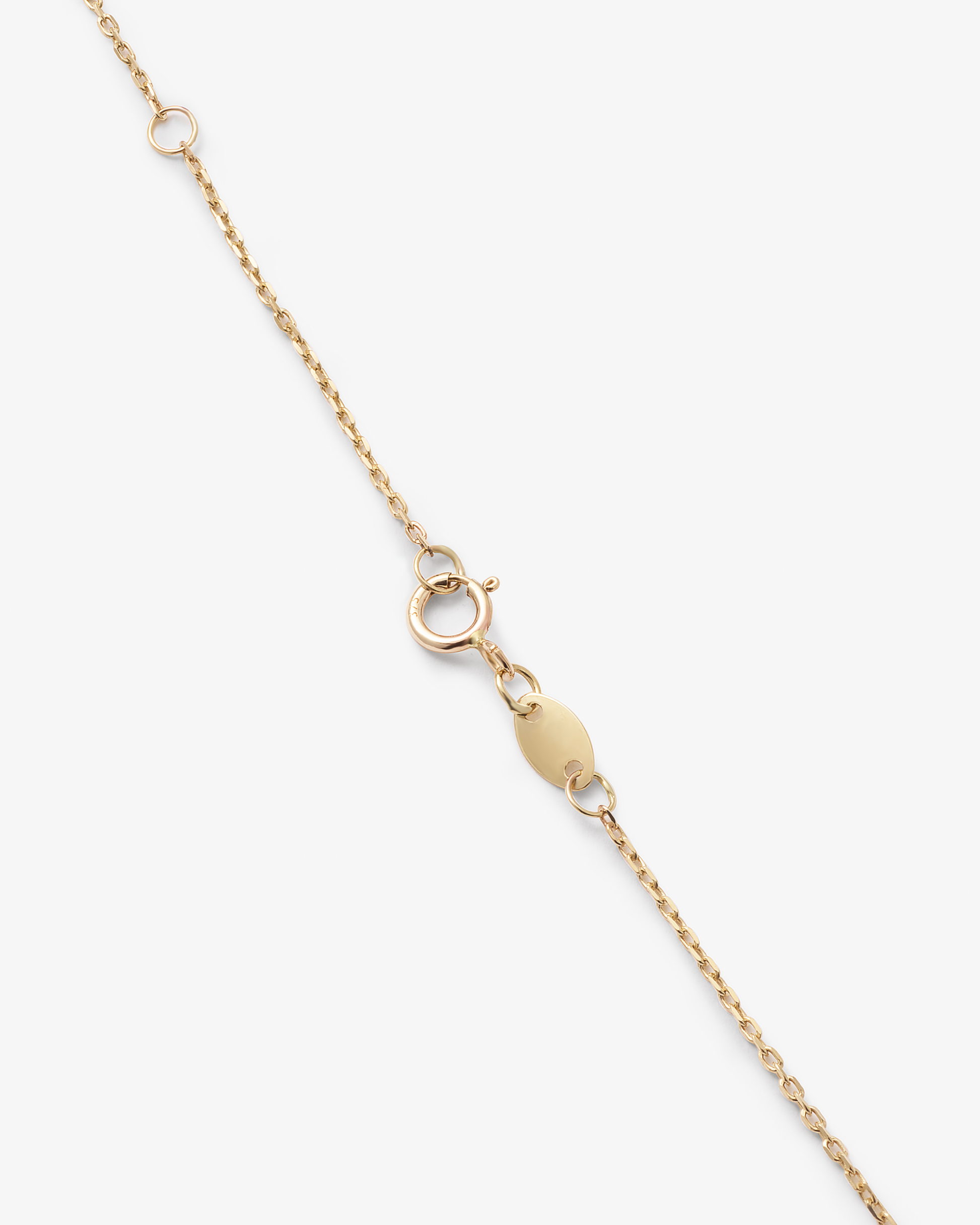 9K Yellow Gold Baroque Pearl Station Necklace 45cm