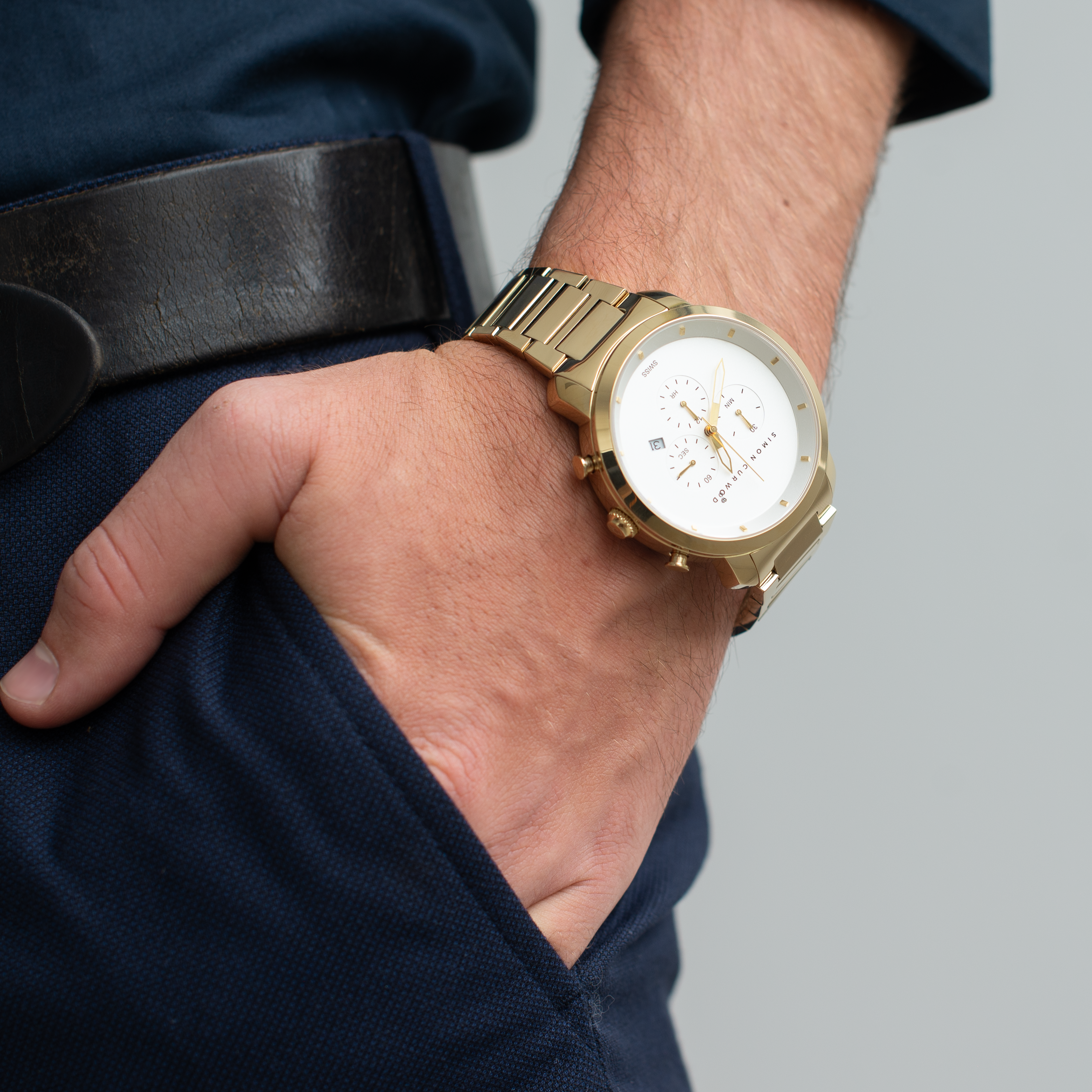 Stainless Steel Gold Tone Watch