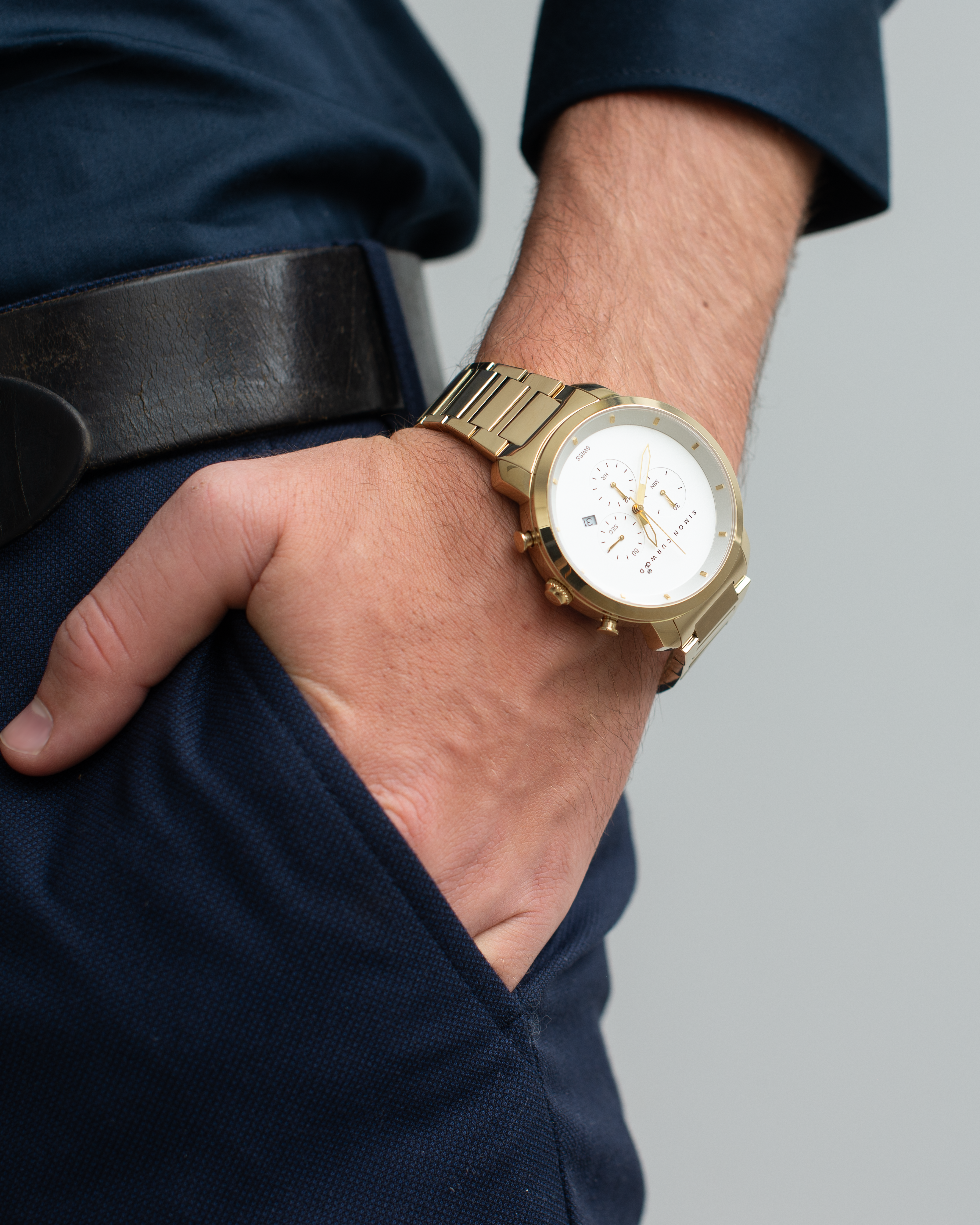 Stainless Steel Gold Tone Watch