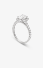 18k White Gold 1.5ct Oval Lab Diamond With Lab Diamond Halo And Shoulders
