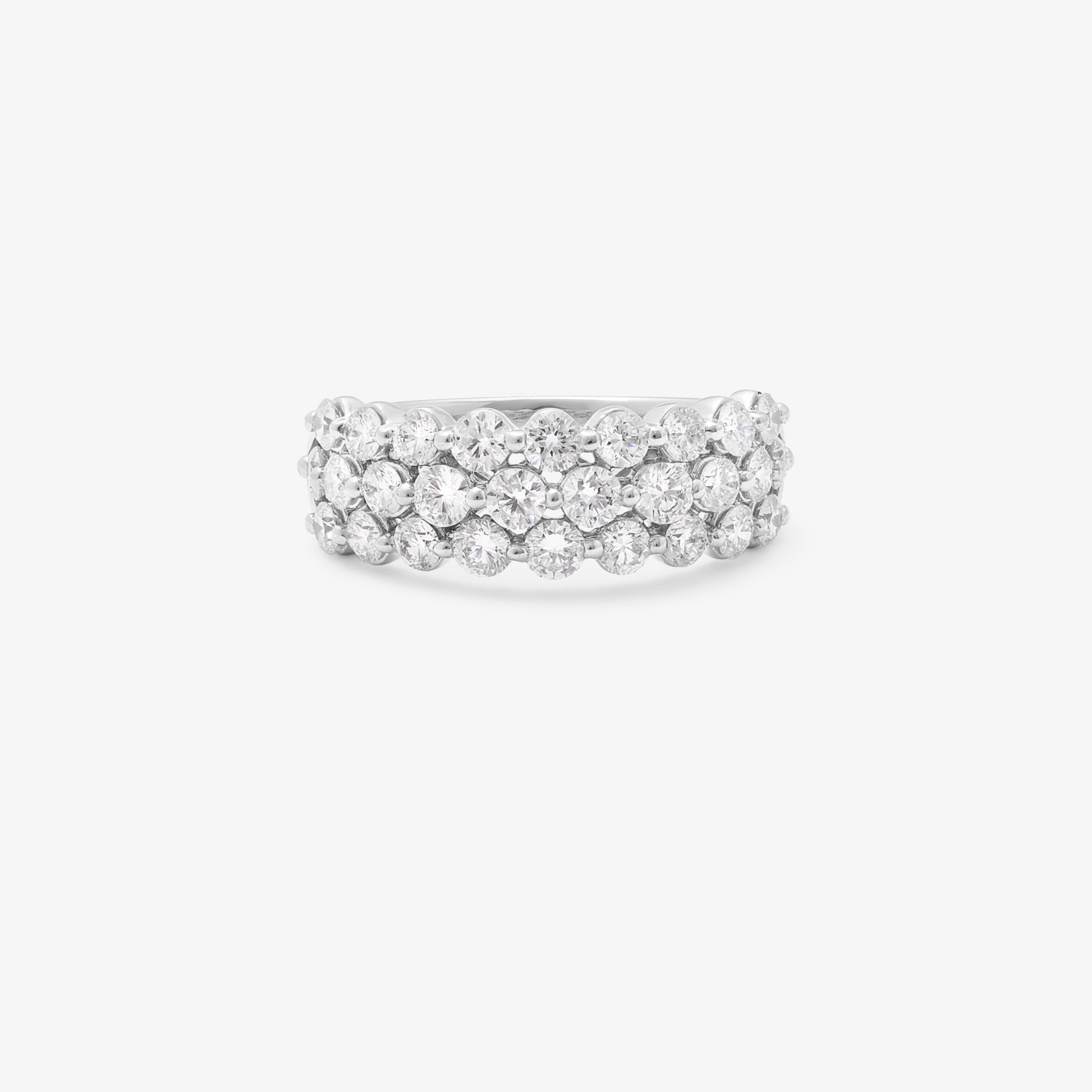 White Gold lab diamond layered dress ring