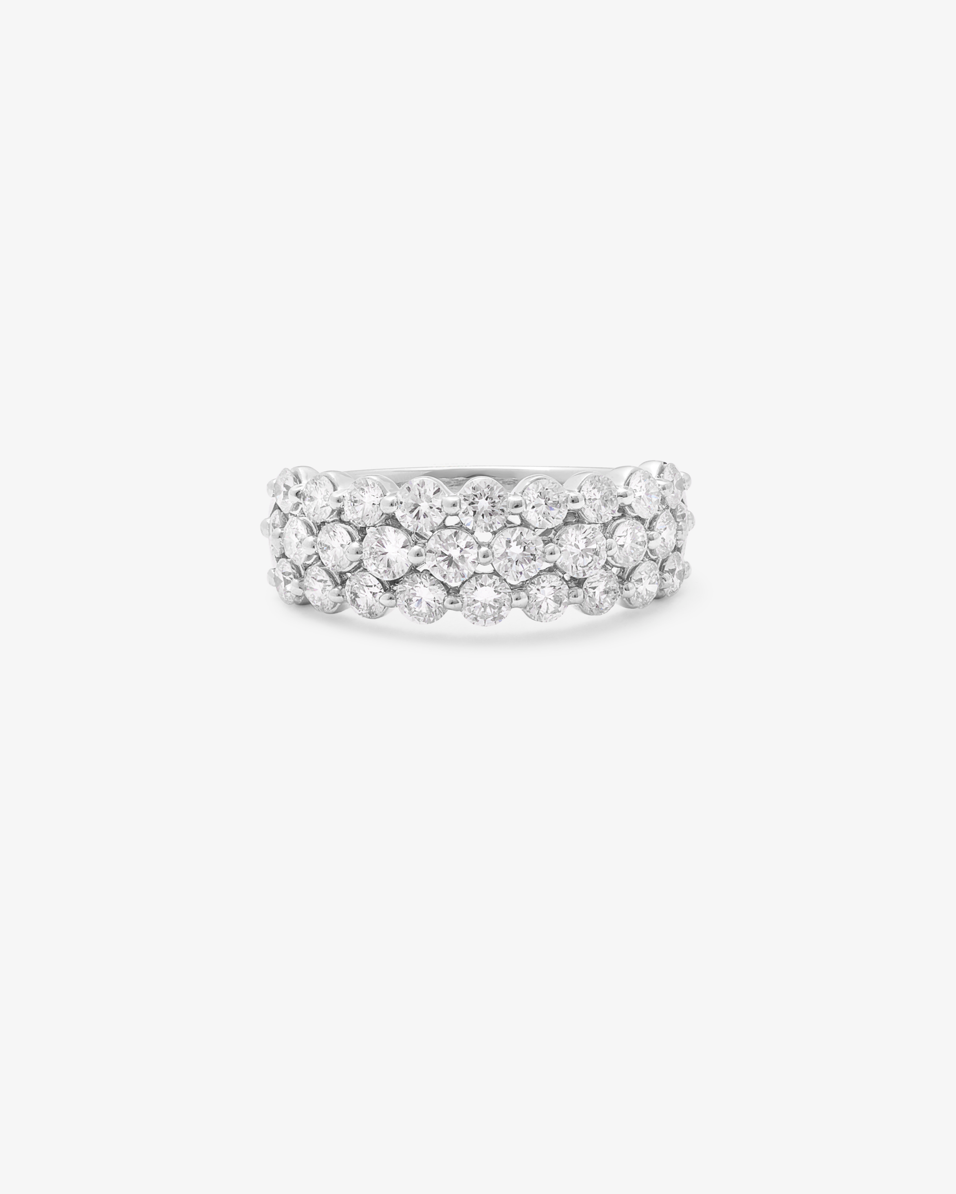White Gold lab diamond layered dress ring