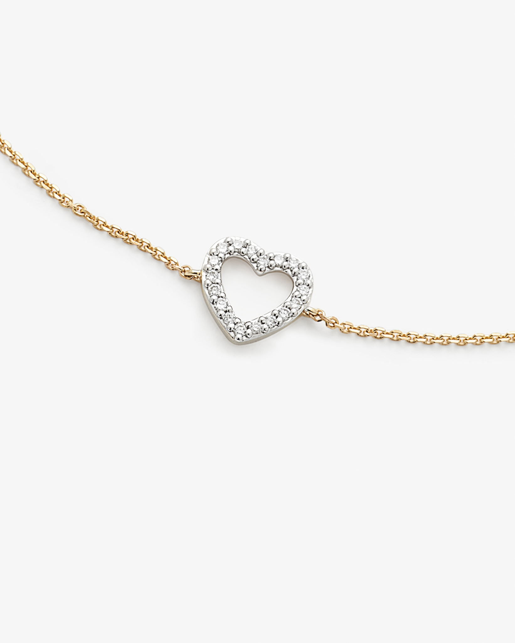 Lab Diamond Claw Set Heart Bracelet